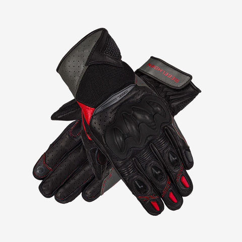 Rękawice Rebelhorn Flux II Lady Black/Grey/Flo Red