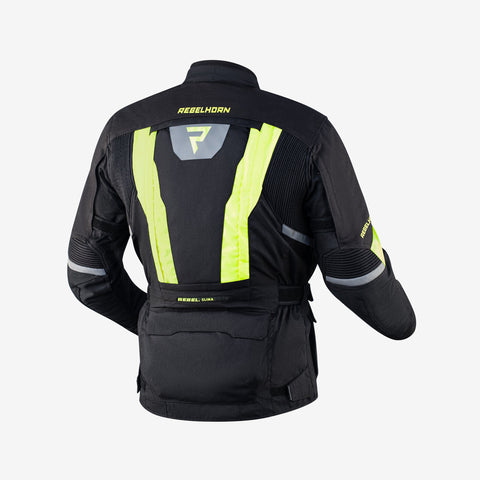 Kurtka Tekstylna Rebelhorn Hardy II Black/Flo Yellow