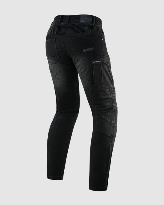Vandal Jeansy Motocyklowe Czarne