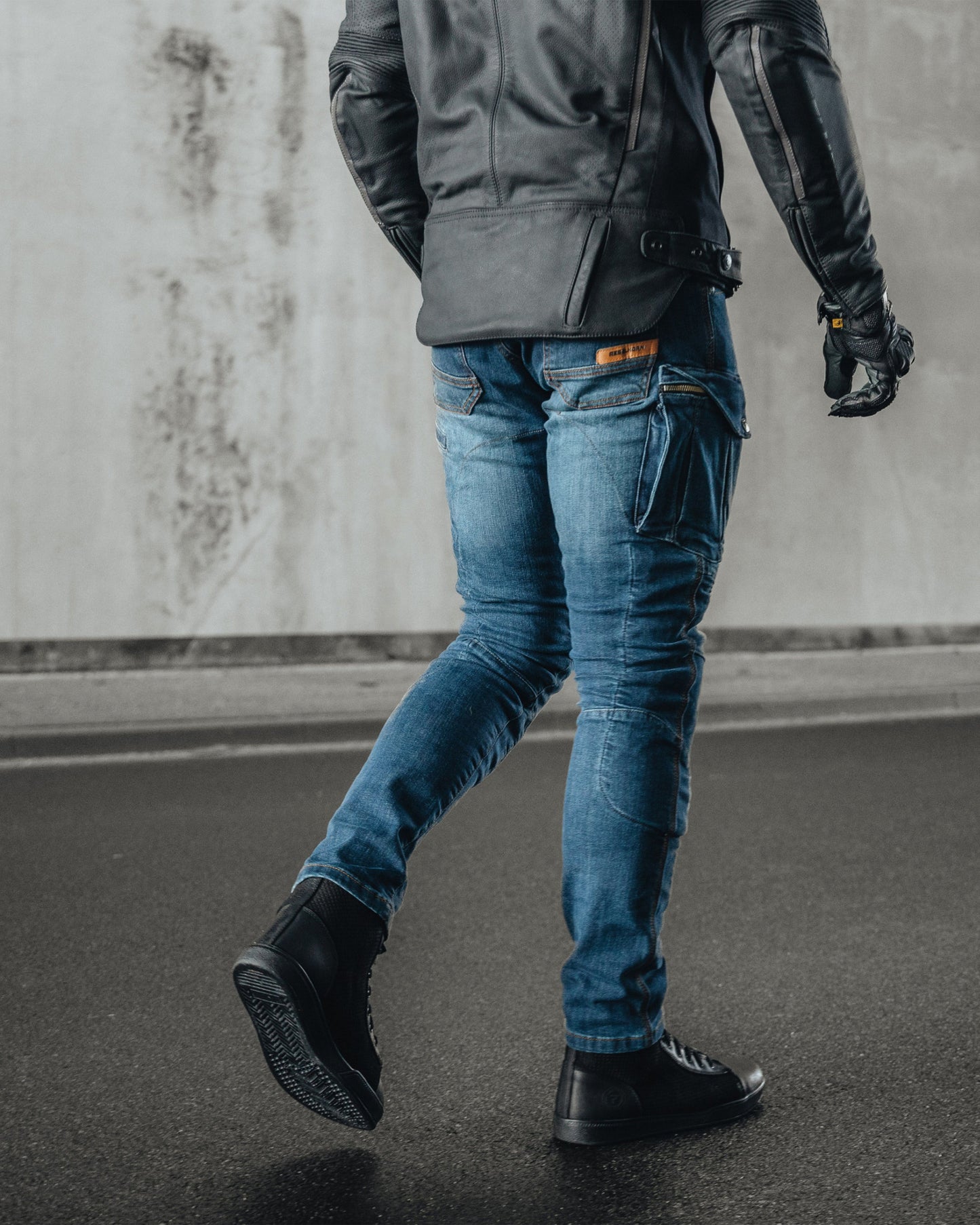 Vandal Jeansy Motocyklowe Niebieskie