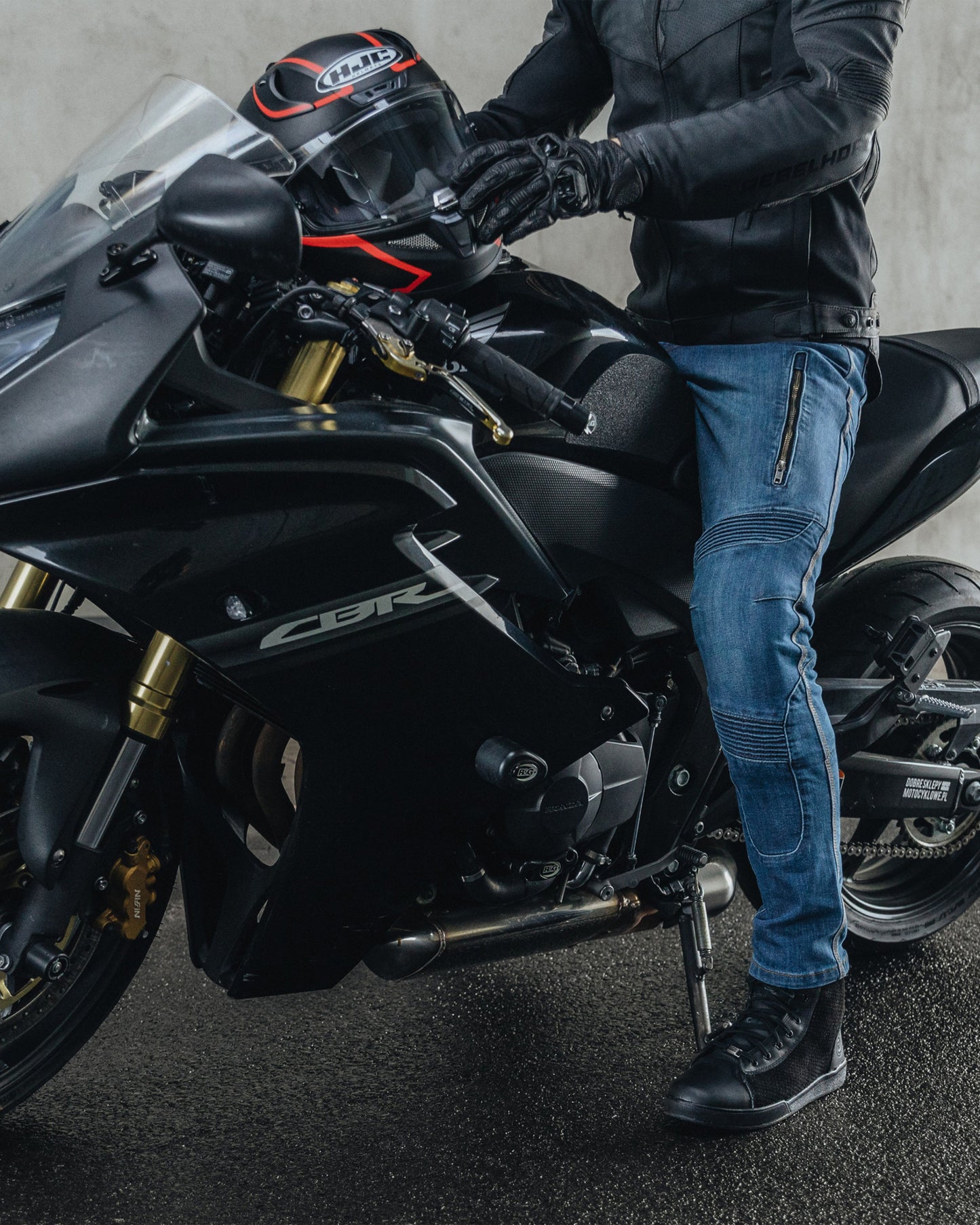 Vandal Jeansy Motocyklowe Niebieskie