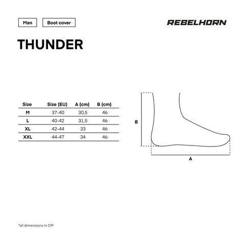 Osłona Przeciwdeszczowa na Buty Rebelhorn Thunder Black