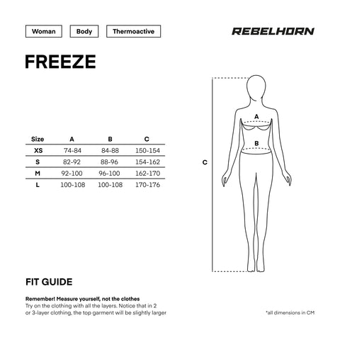 Body Termoaktywne Rebelhorn Freeze II Lady Black
