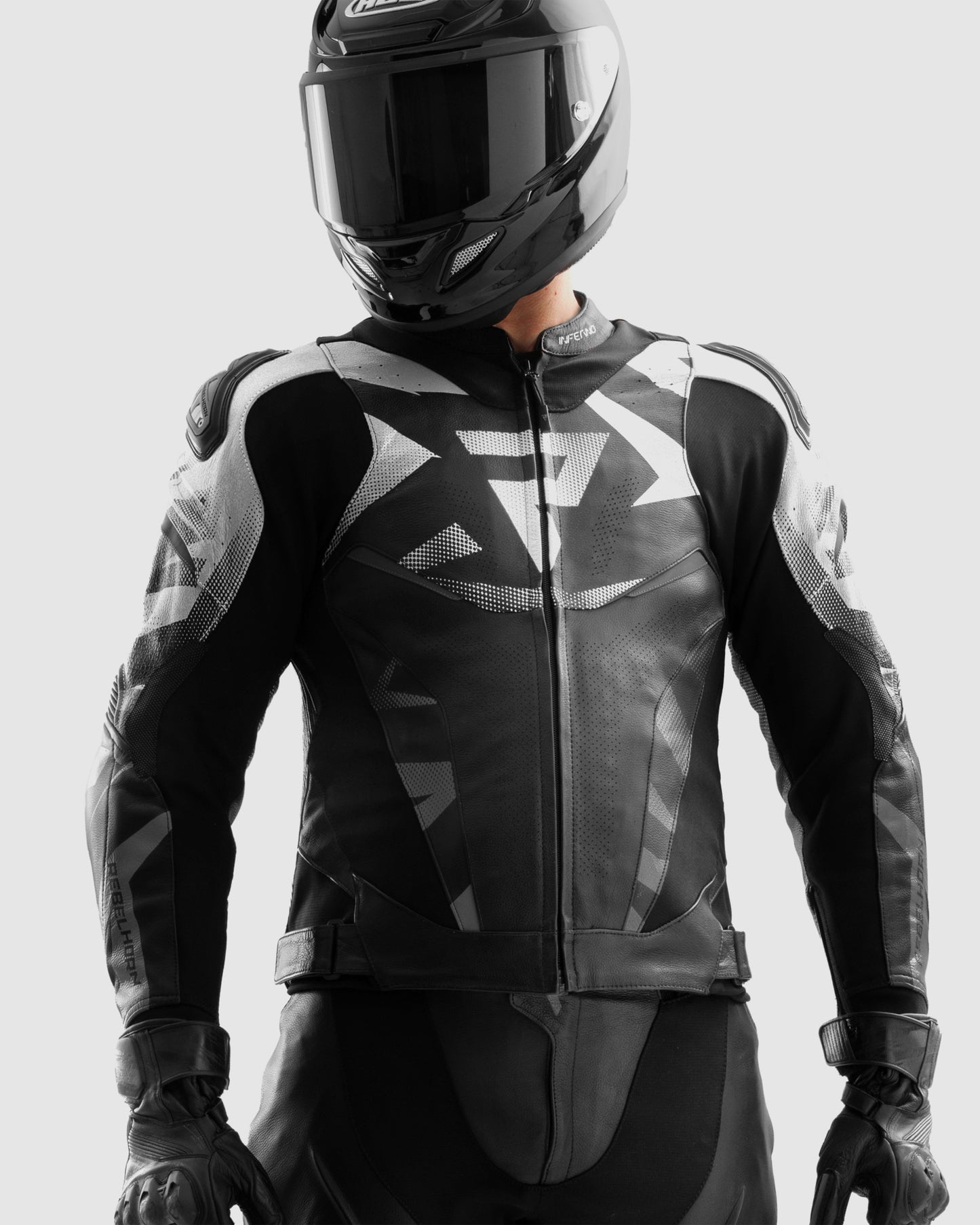 Inferno Kurtka Motocyklowa Skórzana Biała