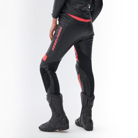 Spodnie Skórzane Rebelhorn Rebel Lady Pink/Black