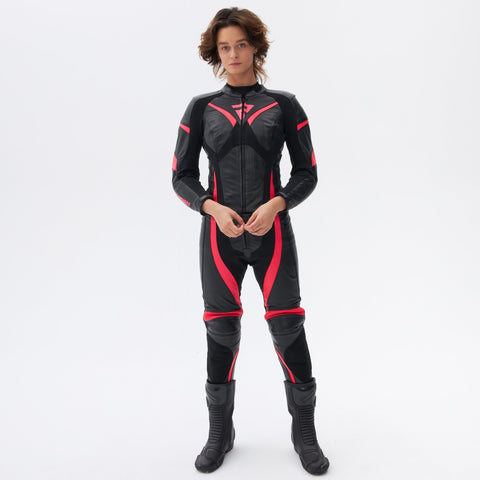 Spodnie Skórzane Rebelhorn Rebel Lady Pink/Black