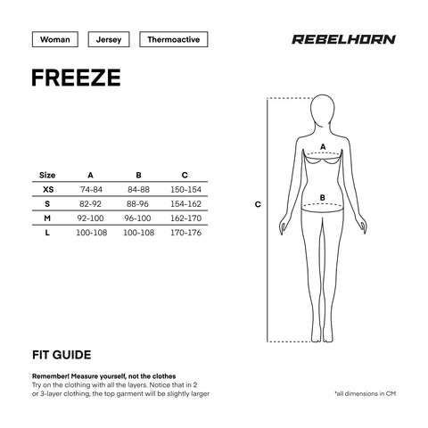 Koszulka Termoaktywna Z Długim Rękawem Rebelhorn Freeze II Lady Black