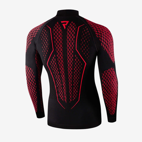 Koszulka Termoaktywna Rebelhorn Therm II Black/Red z Długim Rękawem