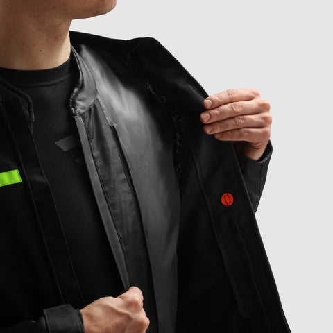 Kurtka Motocyklowa Echo Black/Fluo Yellow