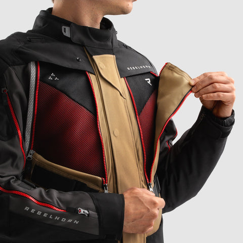 Kurtka tekstylna Rebelhorn Hardy 3.0 Desert/Grey/Red