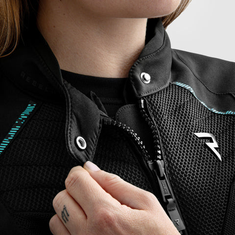 Kurtka Tekstylna Rebelhorn Jax Lady Black Blue Lagoon