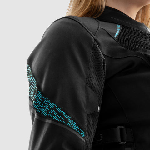 Kurtka Tekstylna Rebelhorn Jax Lady Black Blue Lagoon
