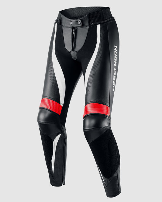 Rebel Damskie Spodnie Motocyklowe Czerwone