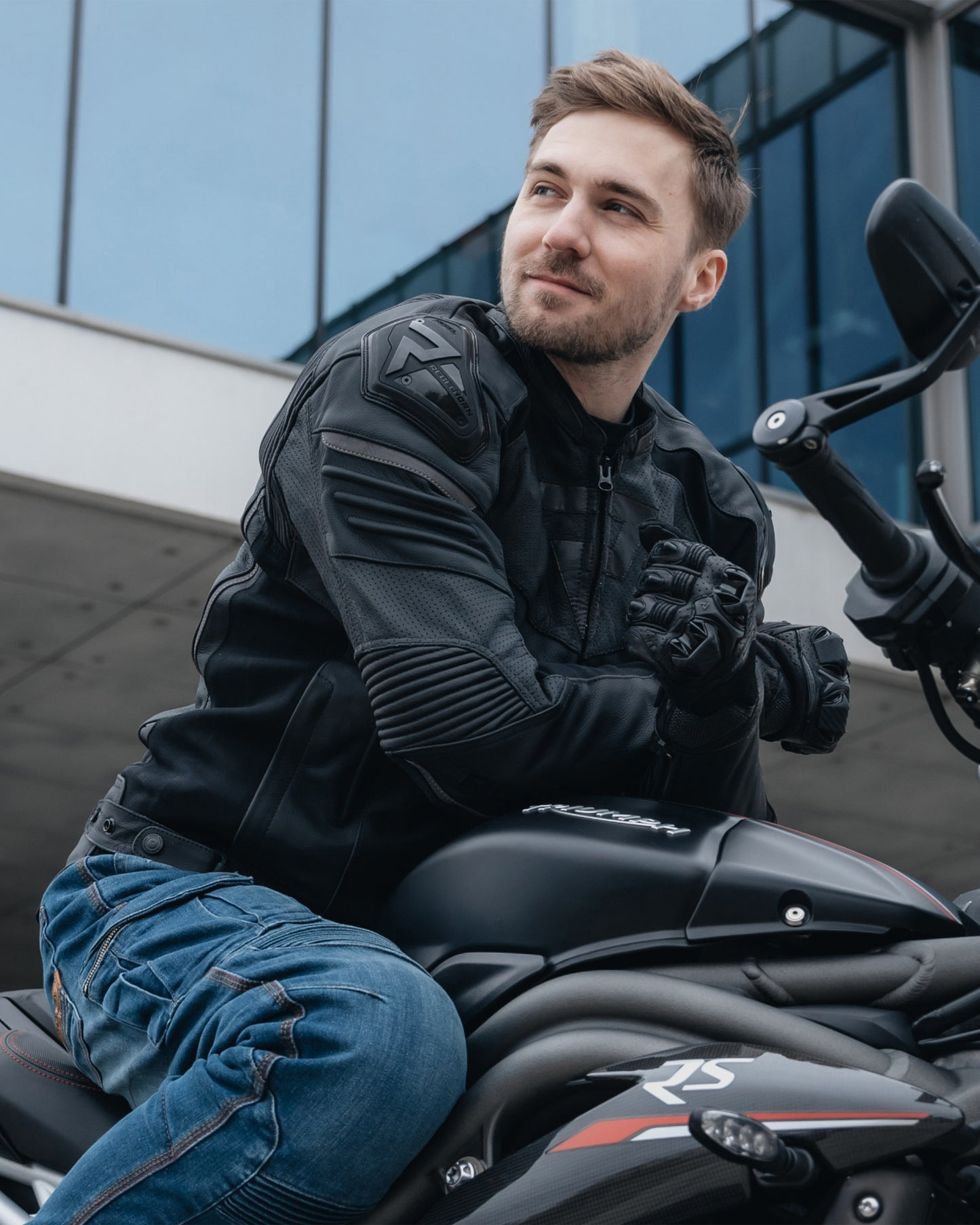 Vandal Kurtka Motocyklowa Skórzana Czarna
