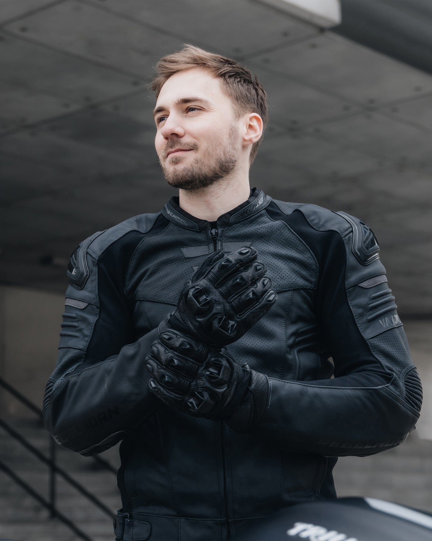 Vandal Kurtka Motocyklowa Skórzana Czarna