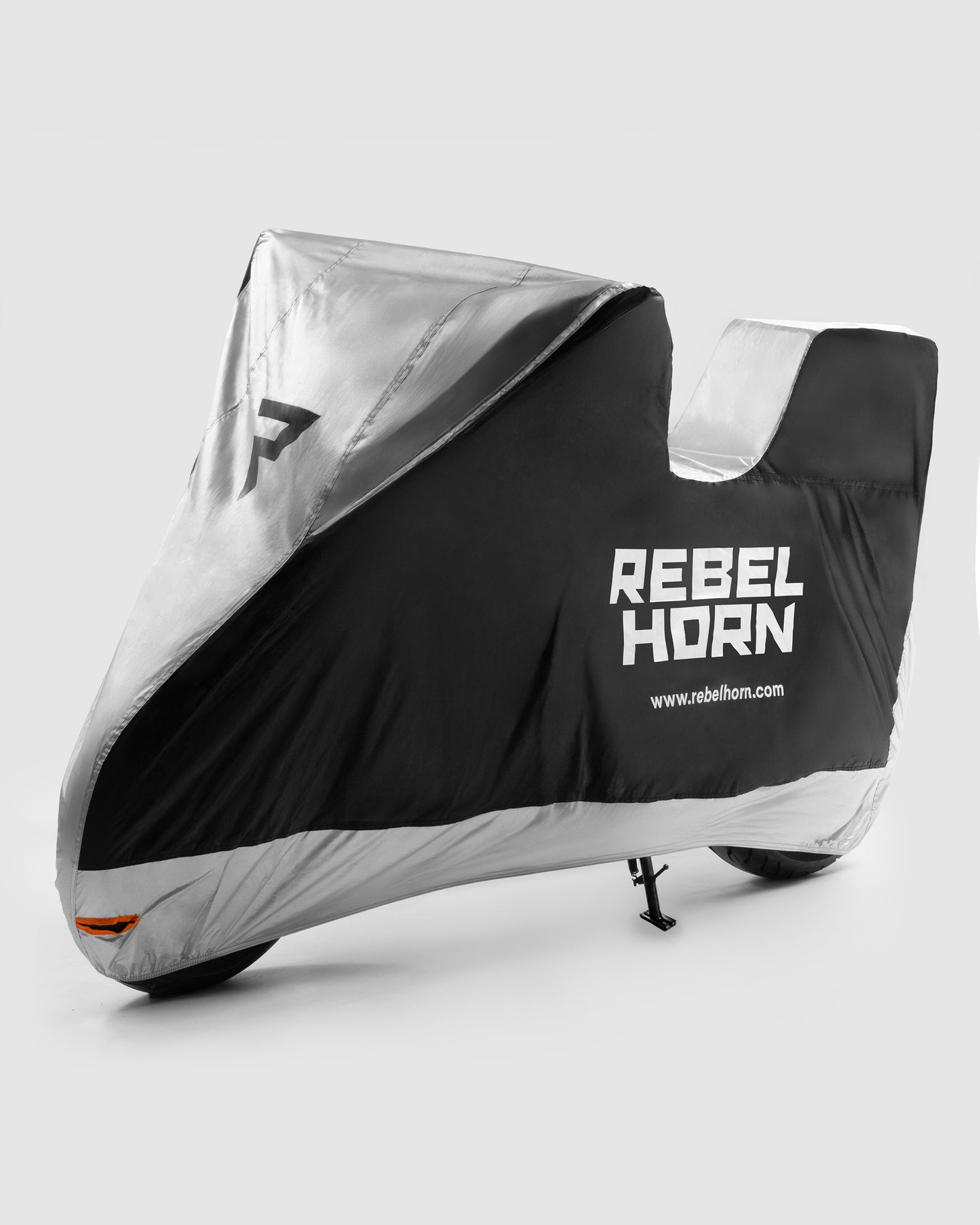 Shelter Pokrowiec Motocyklowy z Miejscem na Kufer Srebrny