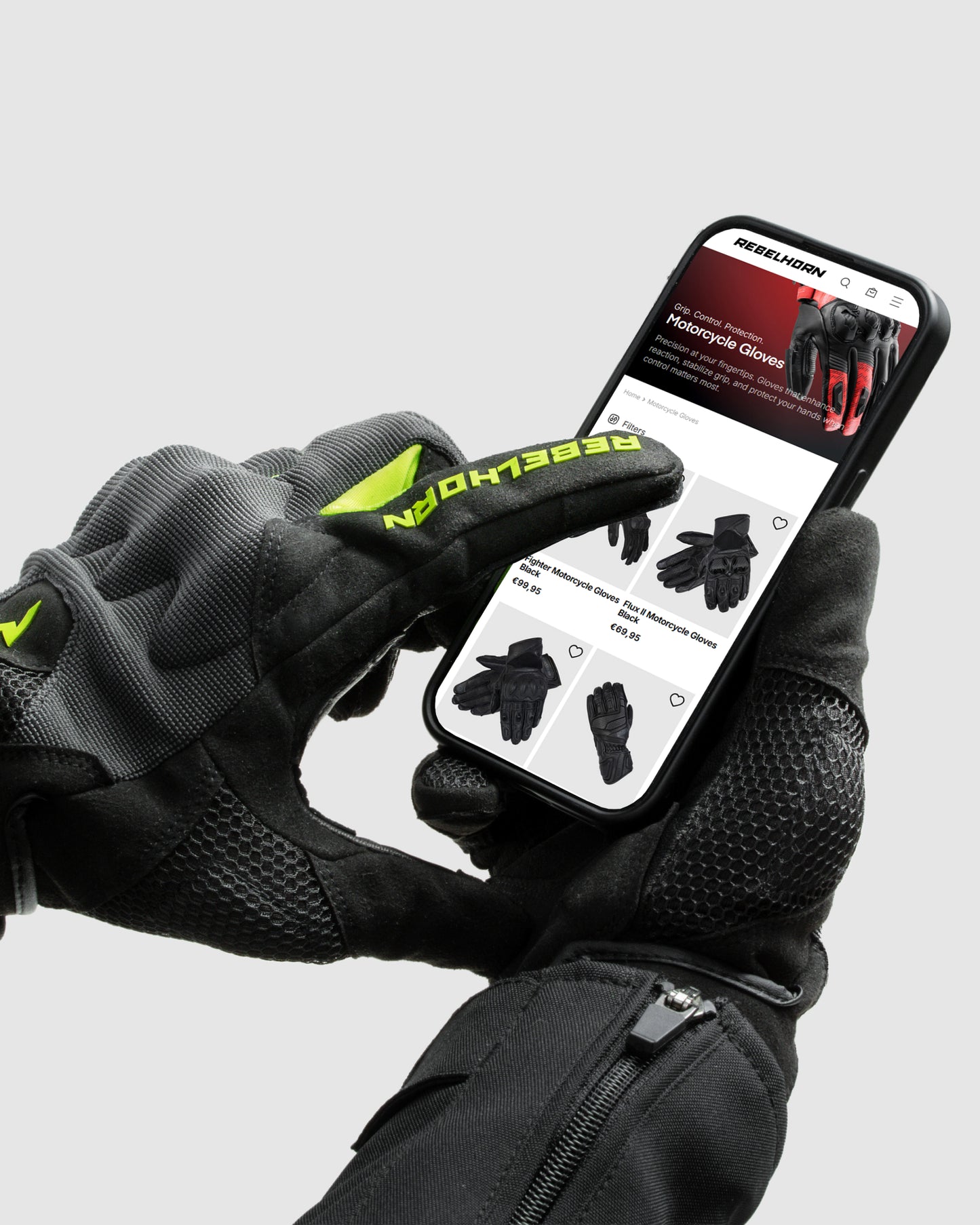 Core Rękawice Motocyklowe Żółte Fluo