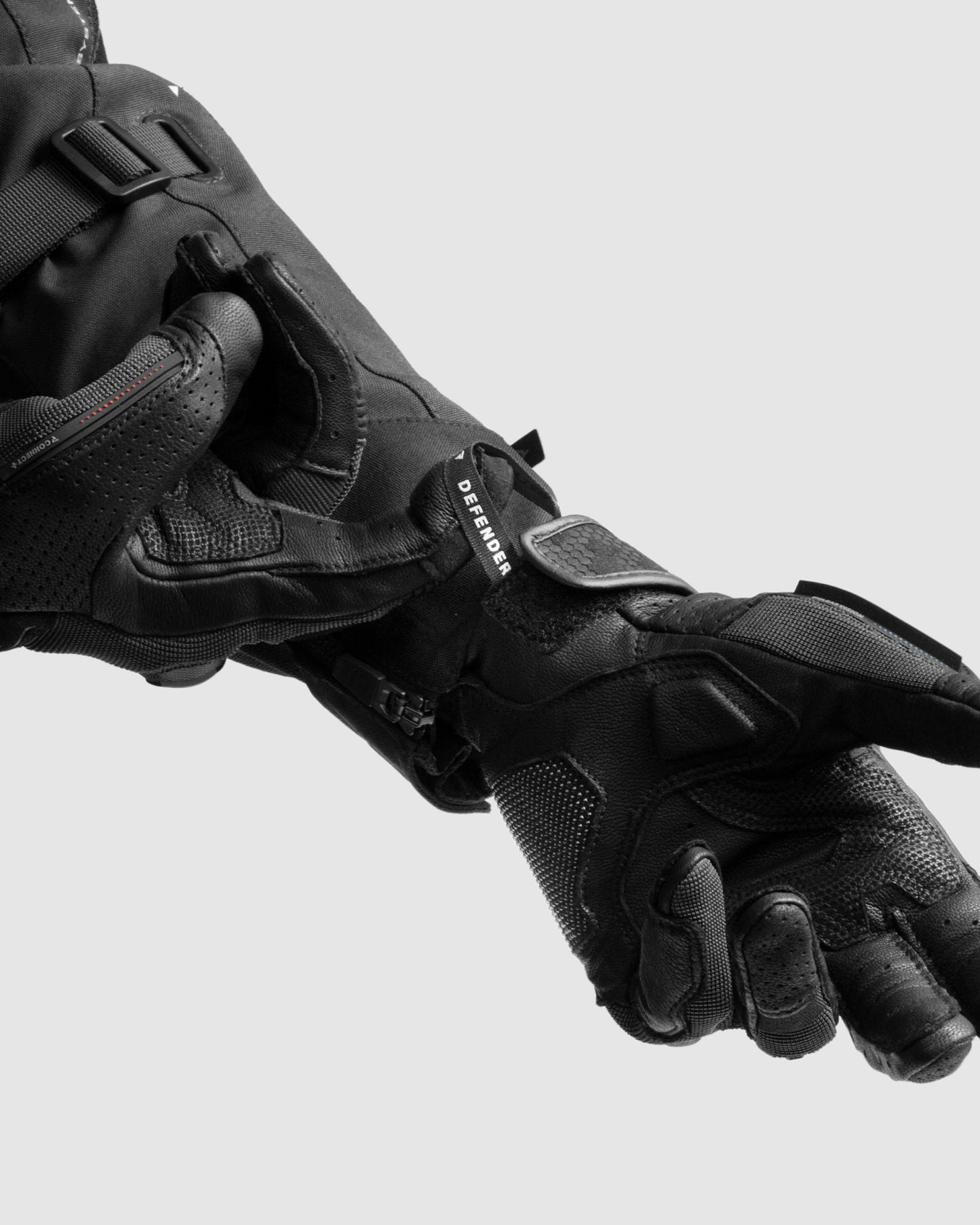 Defender Rękawice Motocyklowe Czarne
