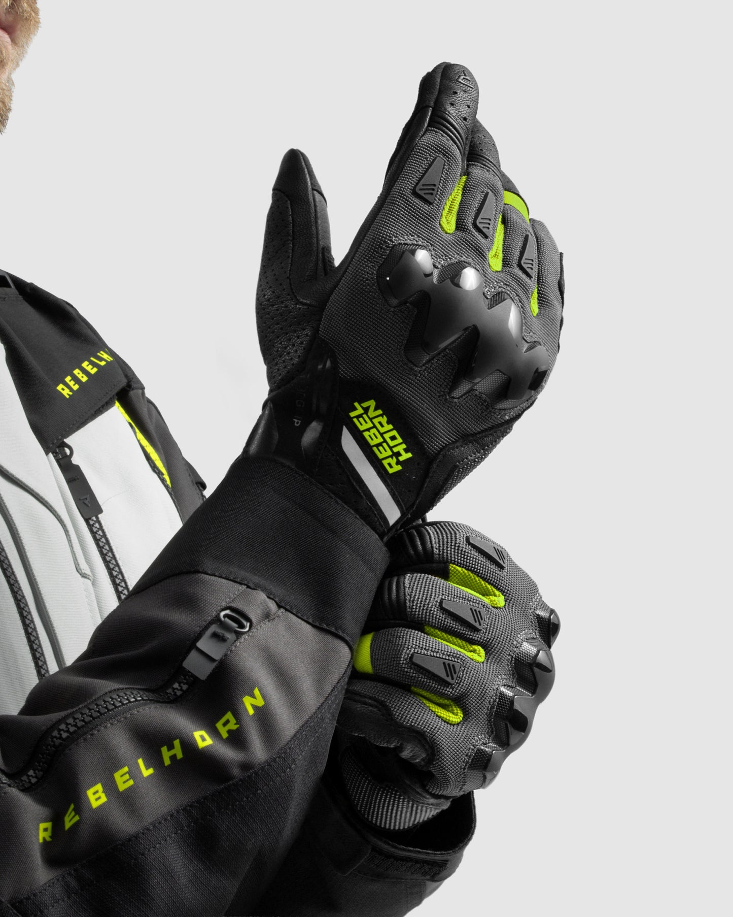 Defender Rękawice Motocyklowe Żółte Fluo