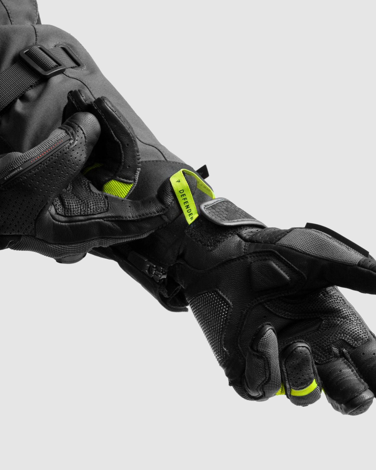 Defender Rękawice Motocyklowe Żółte Fluo