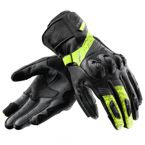 Rękawice Motocyklowe Rebelhorn Viper Black/Grey/Fluo Yellow