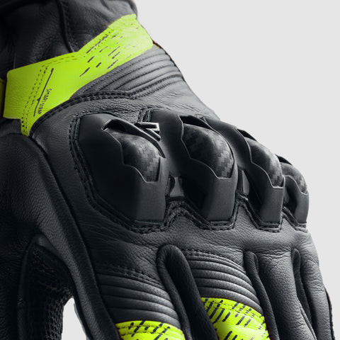 Rękawice Motocyklowe Rebelhorn Viper Black/Grey/Fluo Yellow