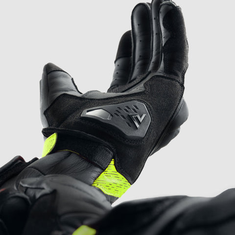 Rękawice Motocyklowe Rebelhorn Viper Black/Grey/Fluo Yellow