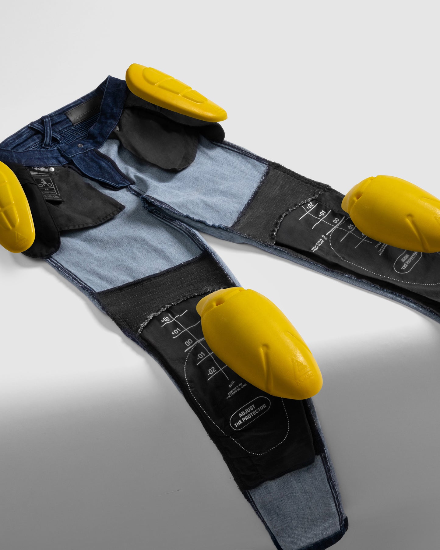 Agness 2 Mono Damskie Jeansy Motocyklowe Sprane Niebieskie