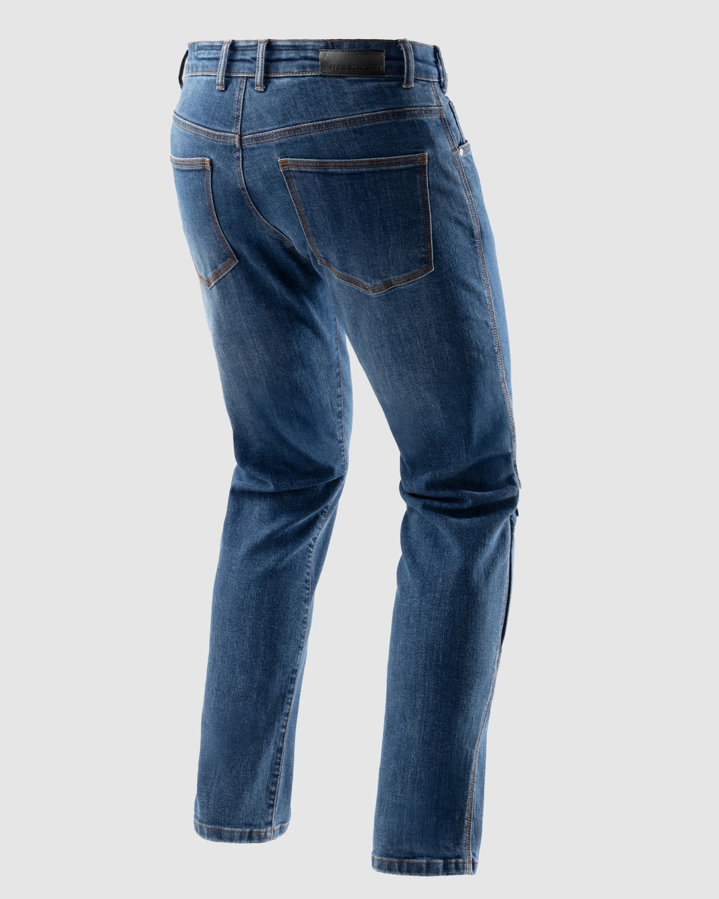 Classic Mono Jeansy Motocyklowe Sprany Niebieski