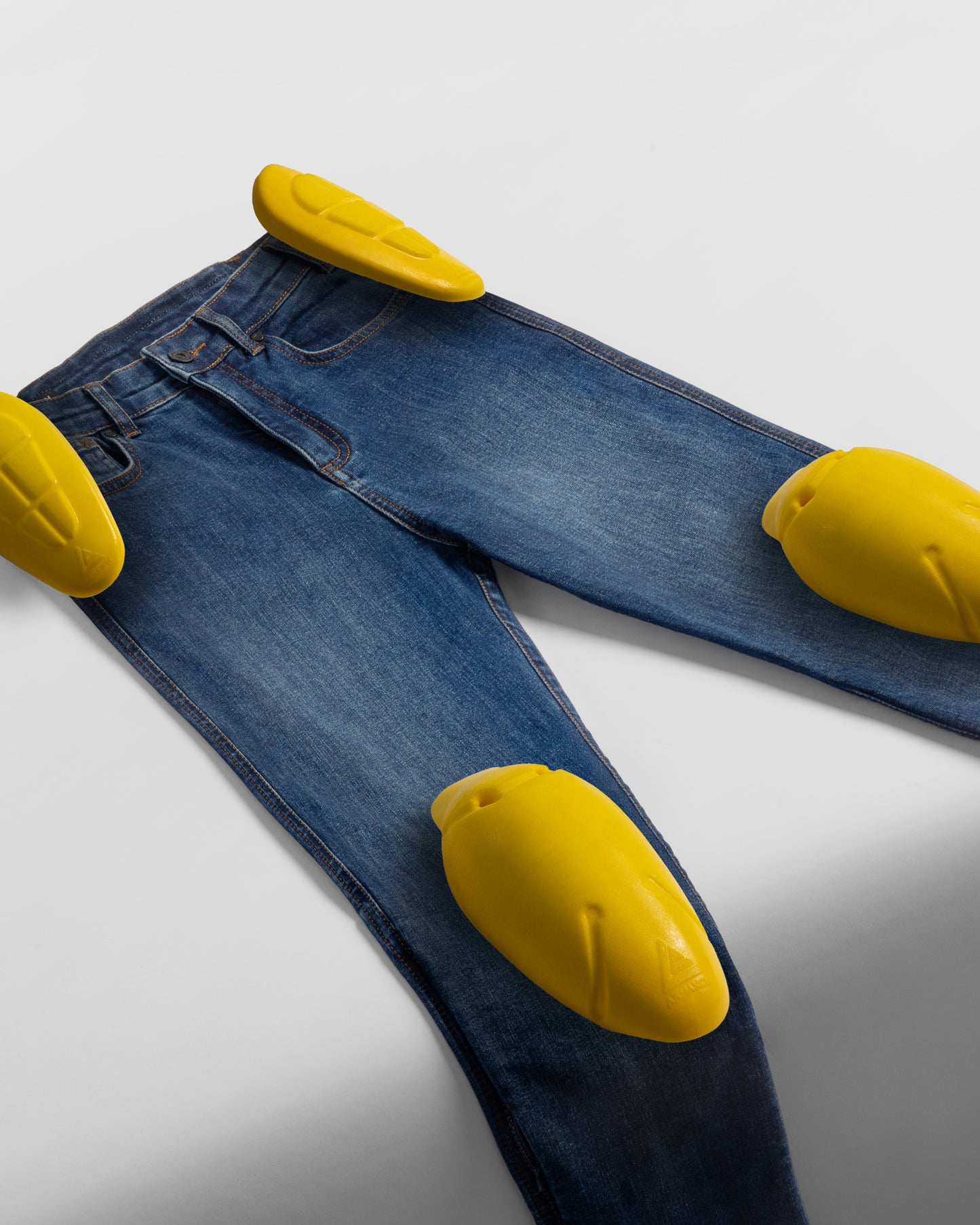 Classic Mono Jeansy Motocyklowe Sprany Niebieski