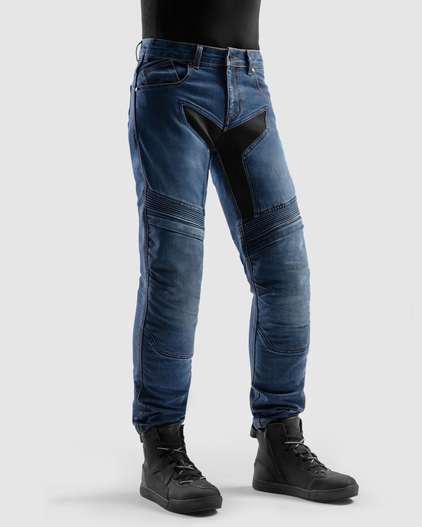 Eagle 4 Jeansy Motocyklowe Regular Sprany Niebieski