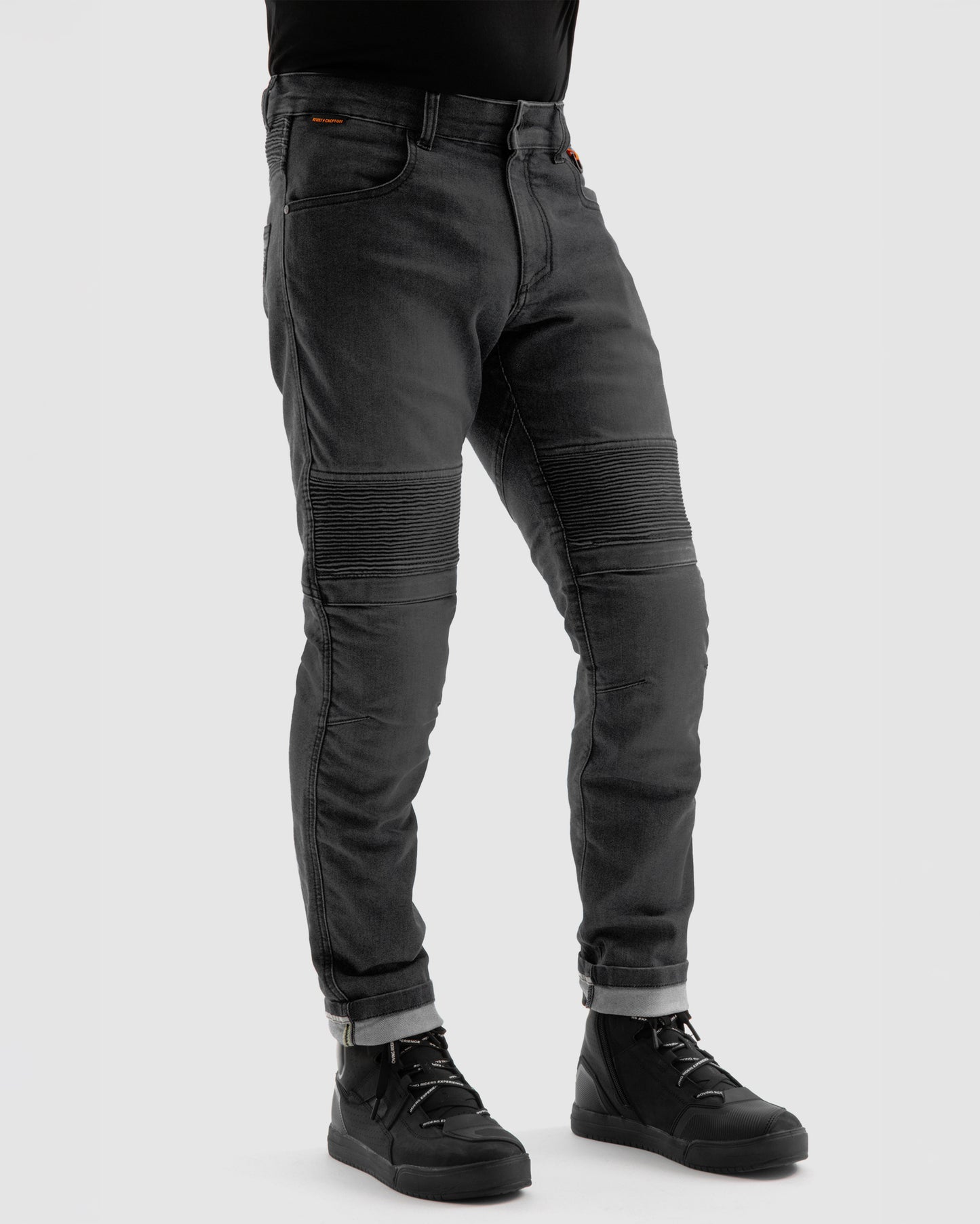 Revolt Jeansy Motocyklowe Czarne