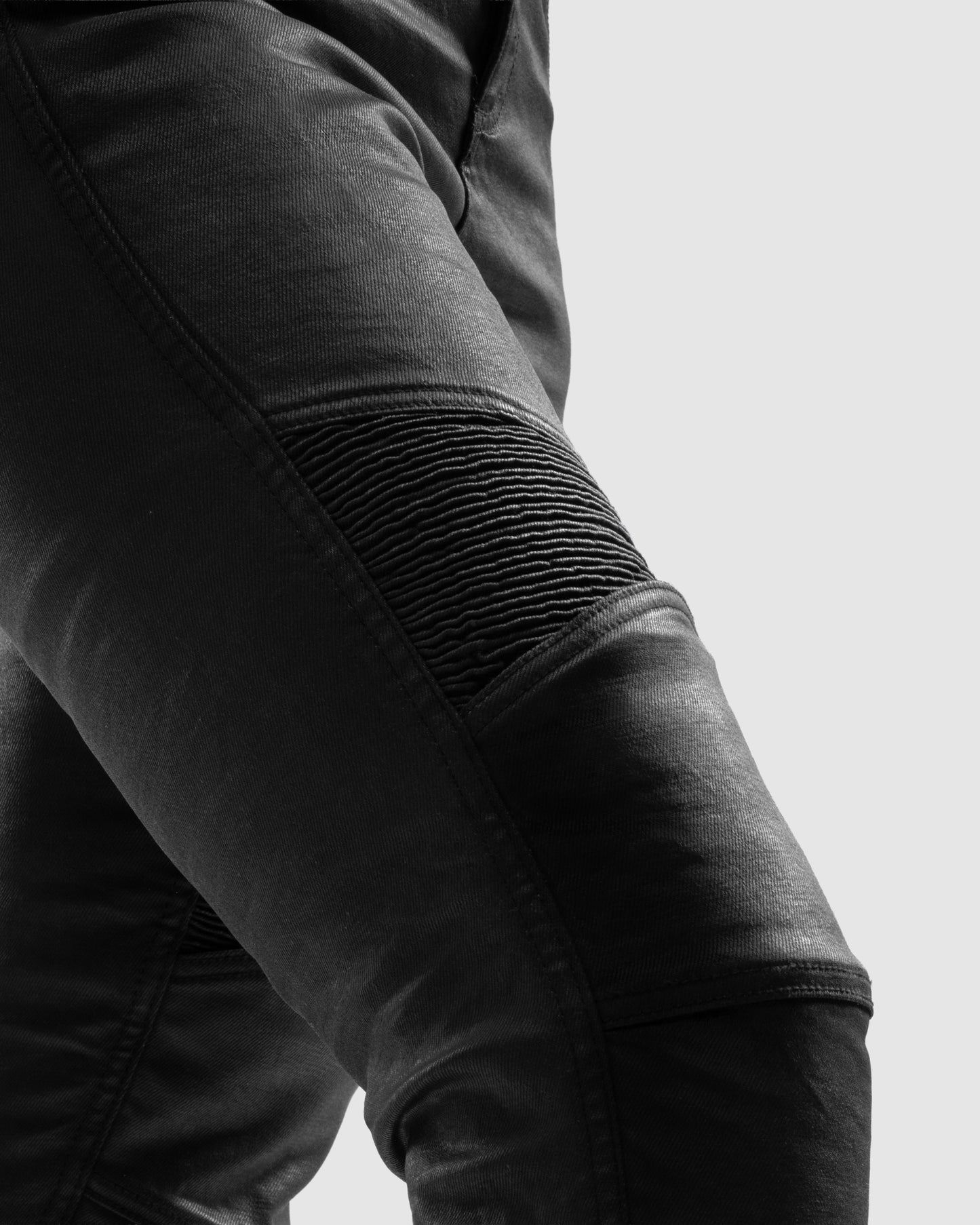 Roxy Jeansy Motocyklowe Damskie Slim Czarne Woskowane