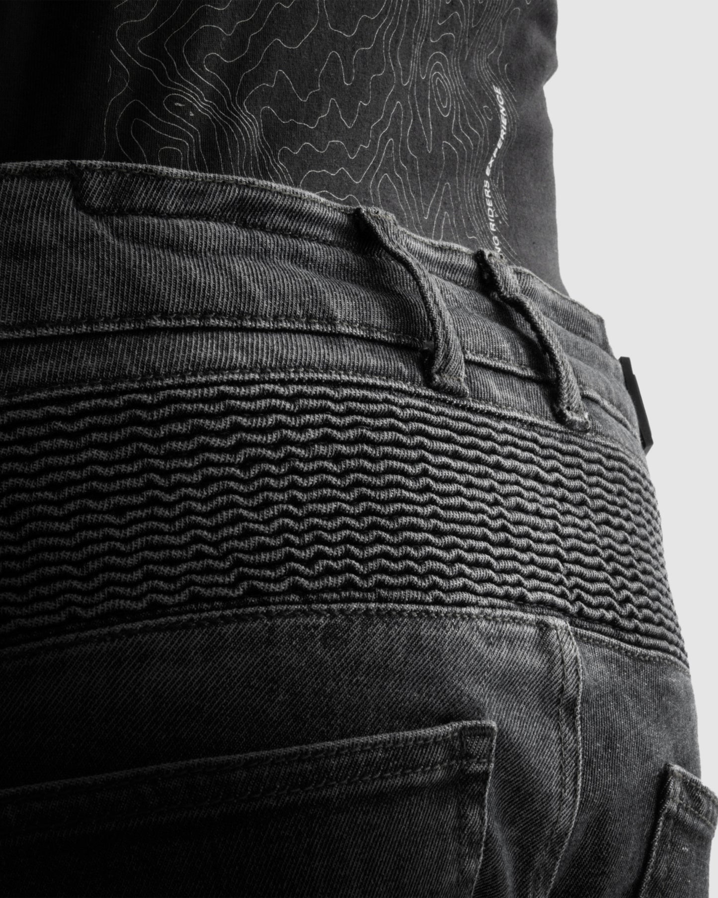 Vandal Jeansy Motocyklowe Monolayer Sprany Czarny