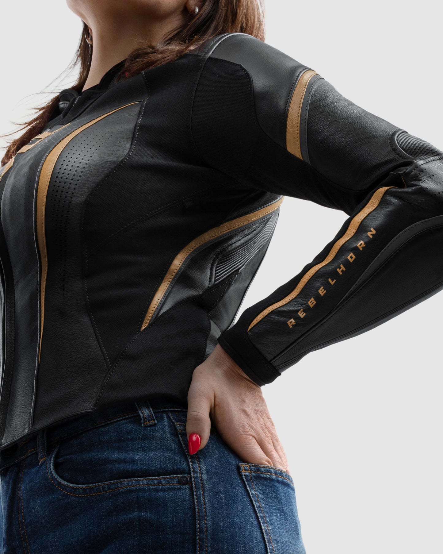 Diva ST Damska Kurtka Motocyklowa Złota