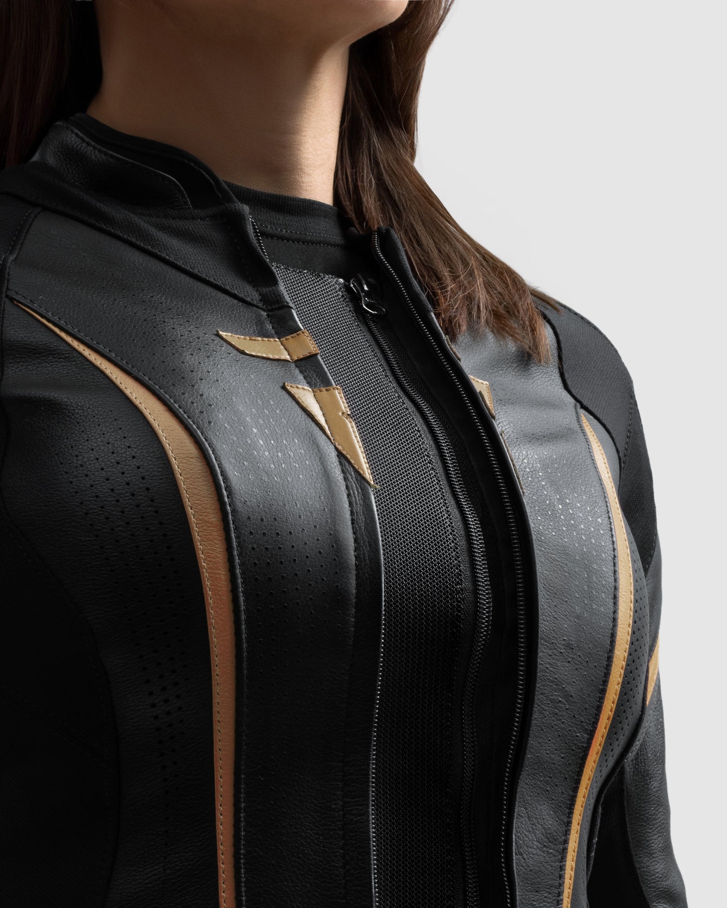 Diva ST Damska Kurtka Motocyklowa Złota