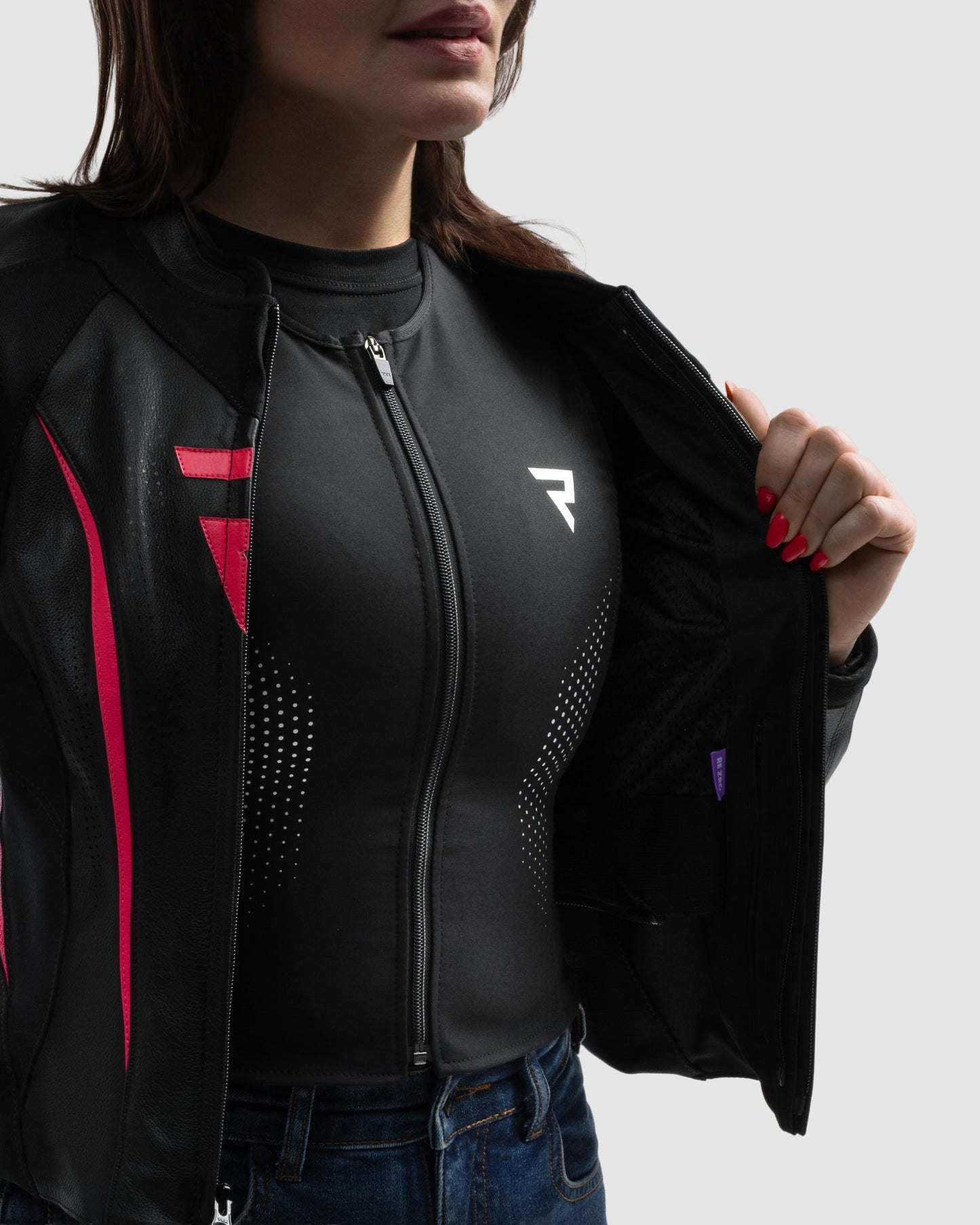 Diva ST Damska Kurtka Motocyklowa Różowa