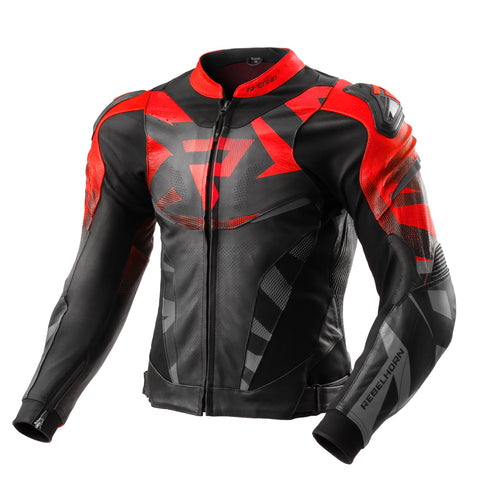 Kurtka motocyklowa Inferno Black / Fluo Red