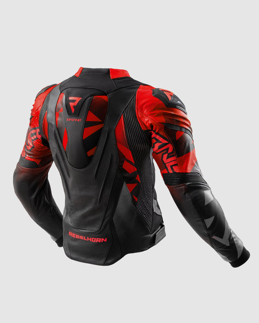 Inferno Kurtka Motocyklowa Skórzana Czerwona