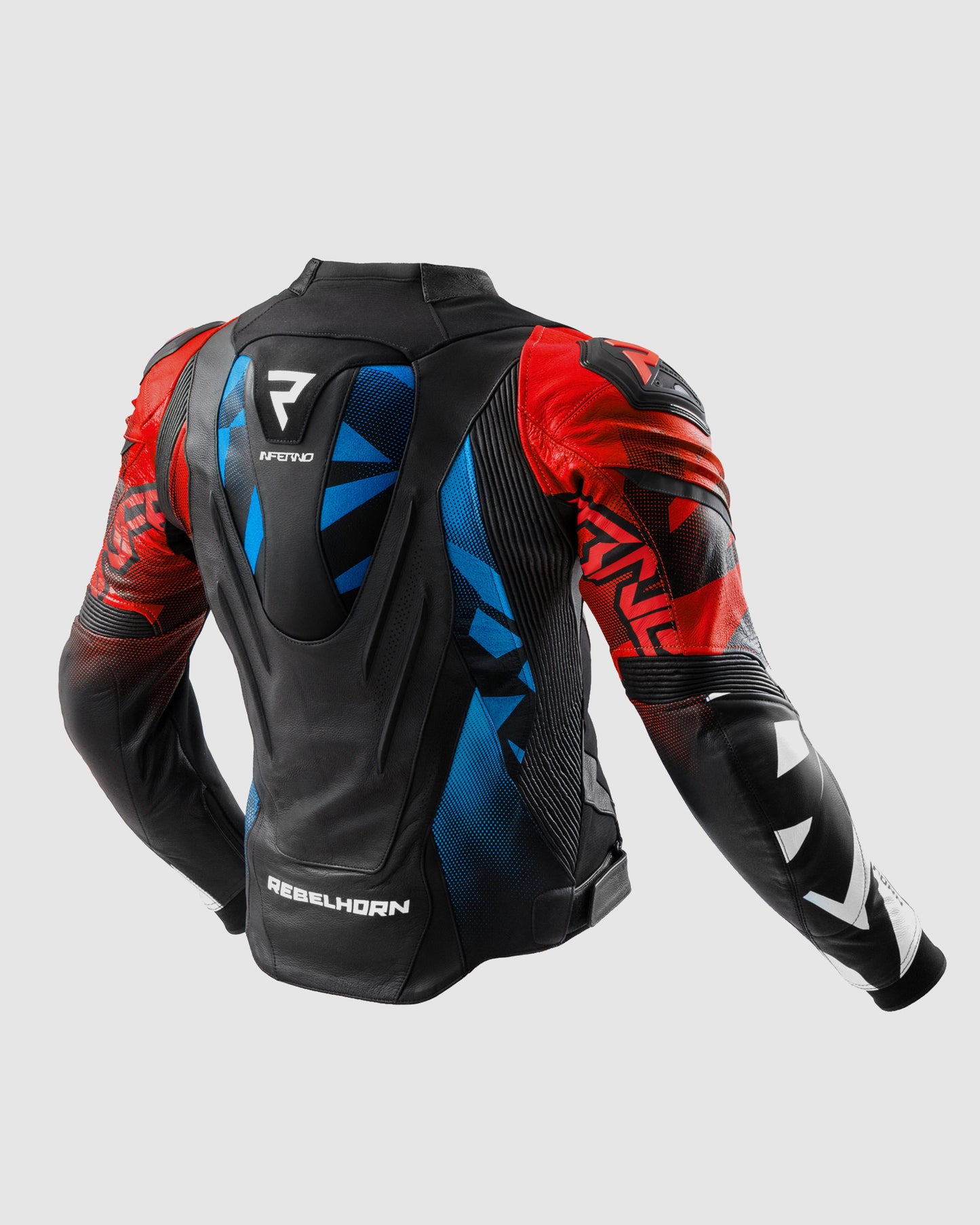 Inferno Kurtka Motocyklowa Skórzana Niebieska