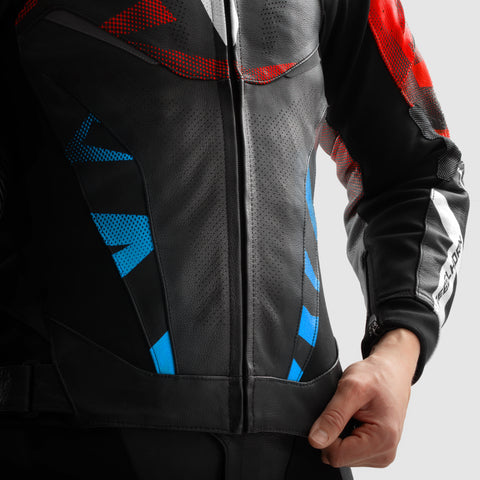 Kurtka Motocyklowa Inferno Black/Blue/White/Red