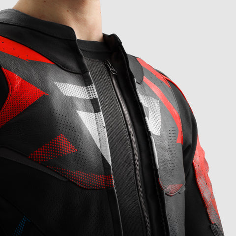 Kurtka Motocyklowa Inferno Black/Blue/White/Red