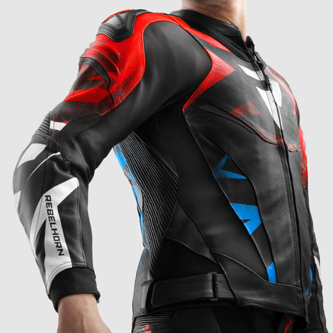 Kurtka Motocyklowa Inferno Black/Blue/White/Red
