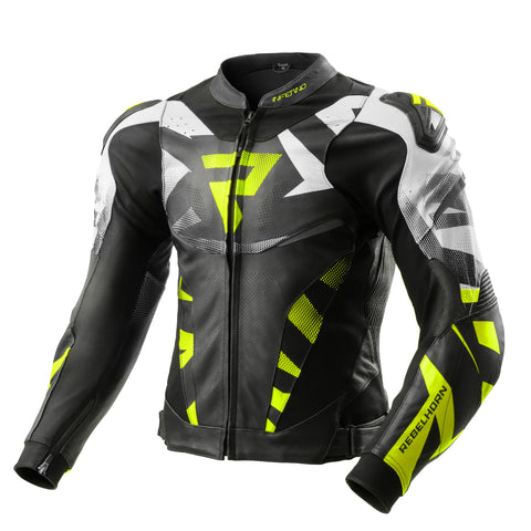 Kurtka motocyklowa Inferno Black / White / Fluo Yellow