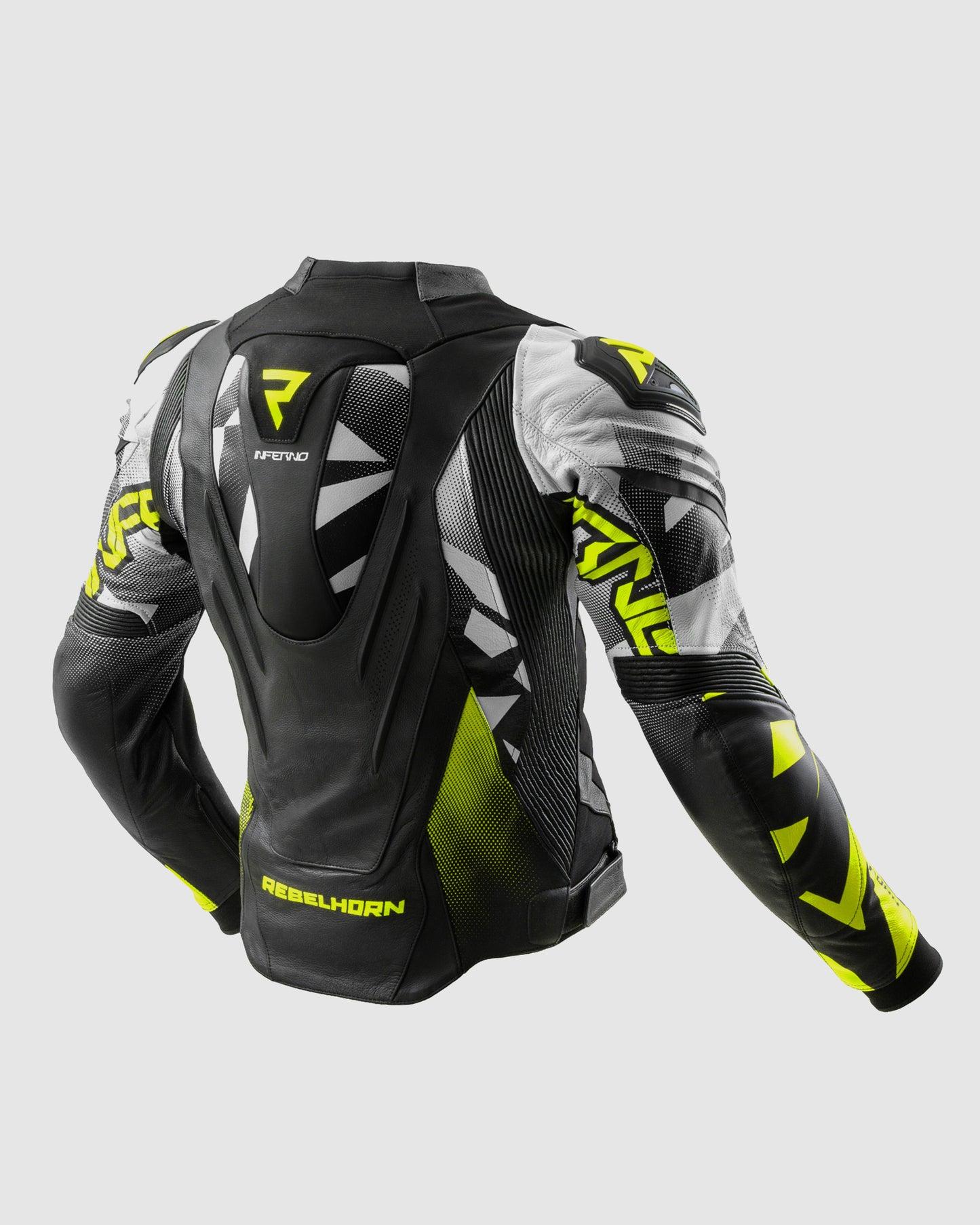 Inferno Kurtka Motocyklowa Skórzana Fluo