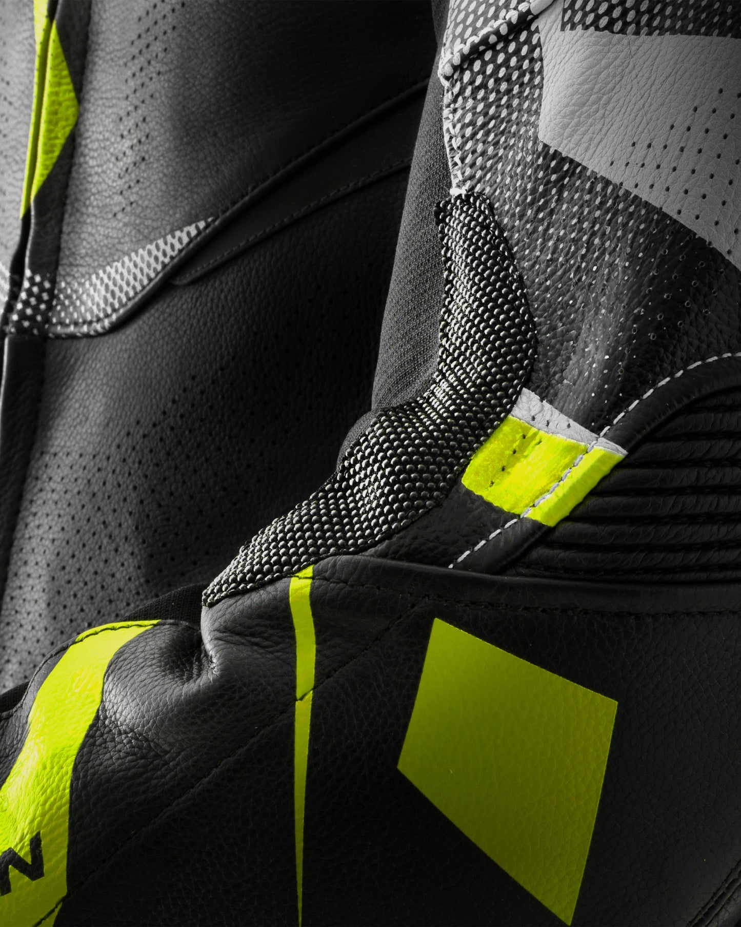 Inferno Kurtka Motocyklowa Skórzana Fluo