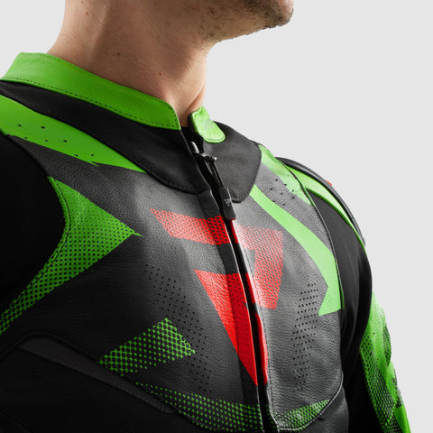 Kurtka motocyklowa Inferno Black / Green / Red