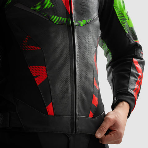 Kurtka motocyklowa Inferno Black / Green / Red