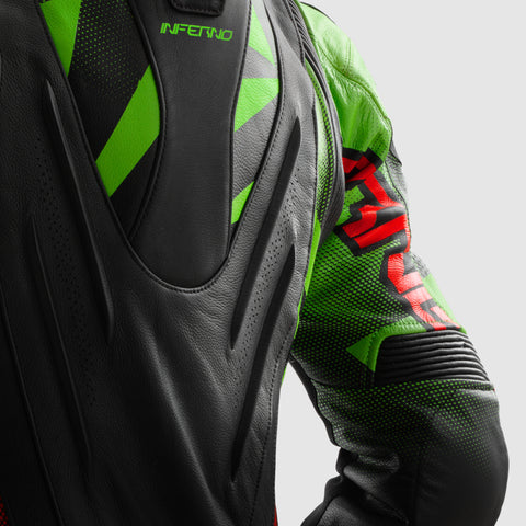 Kurtka motocyklowa Inferno Black / Green / Red