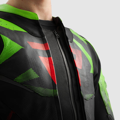 Kurtka motocyklowa Inferno Black / Green / Red